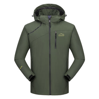 Softshell  Windbreaker Hiking Jacket for men and women Waterproof Camping & Trekking Climbing Rain Coat green 