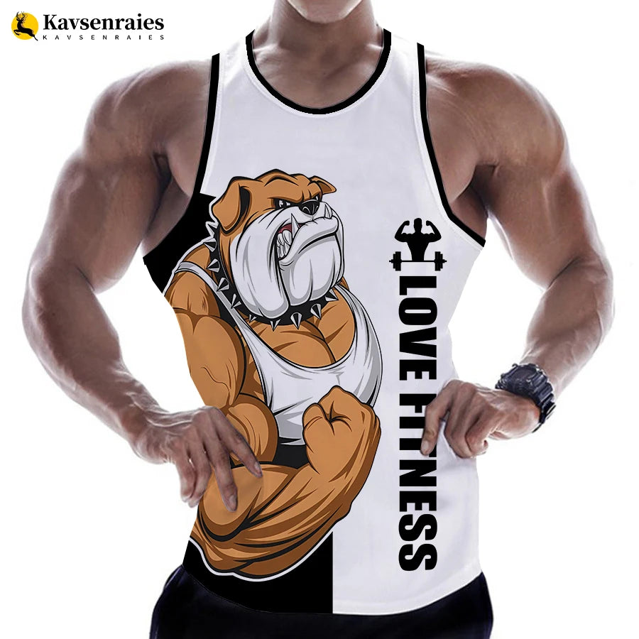 Rottweiler Love Fitness gym Vest for Men buldog