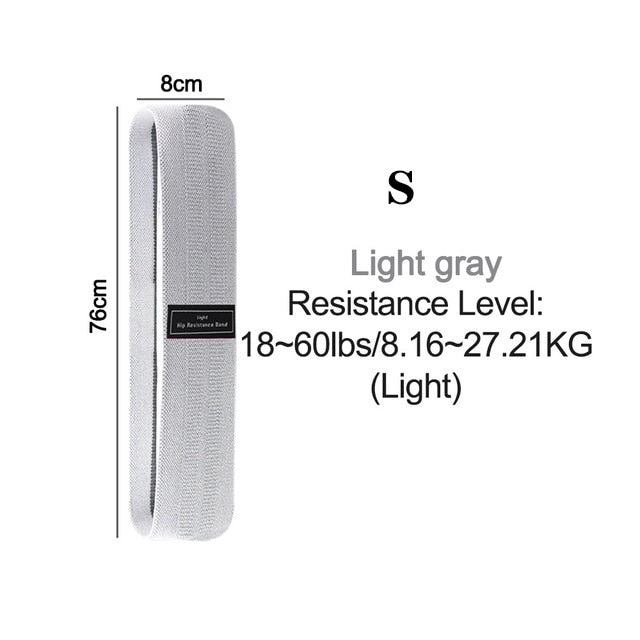 Buy z36-light-grey Fitness Resistance Band Suitable for Training Hips Leg Bum Elastic Cloth Rubber Bands