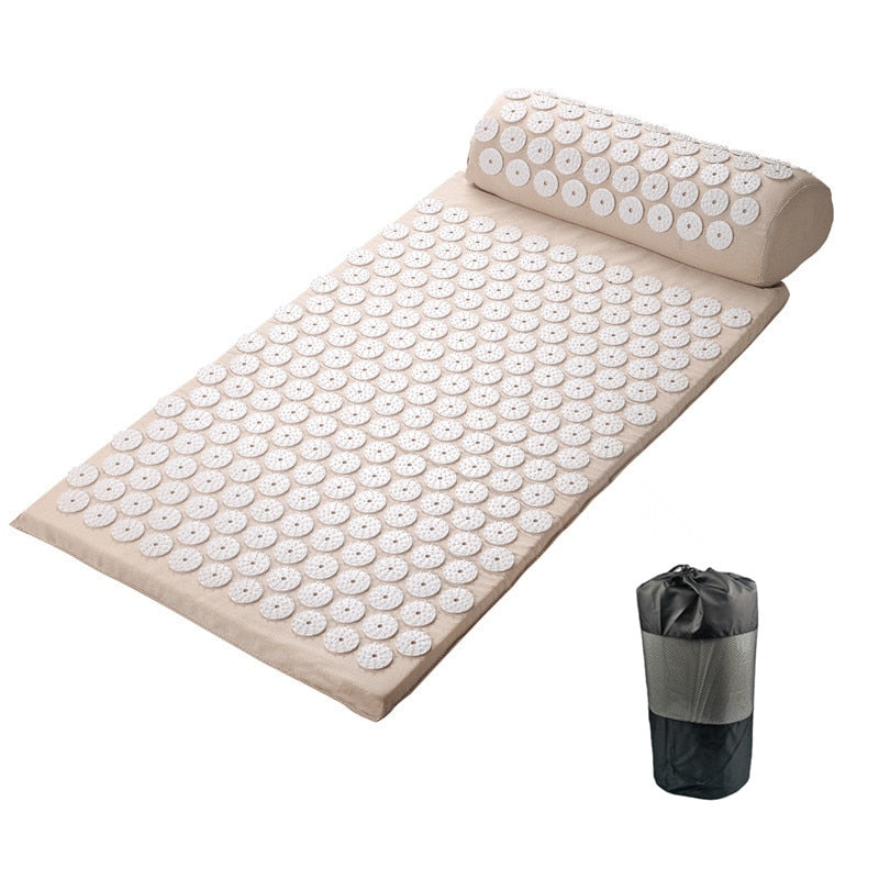 Comprar white-bag-different Massager Cushion and Massage Yoga Mat Acupressure Back Stress Relieve Mat