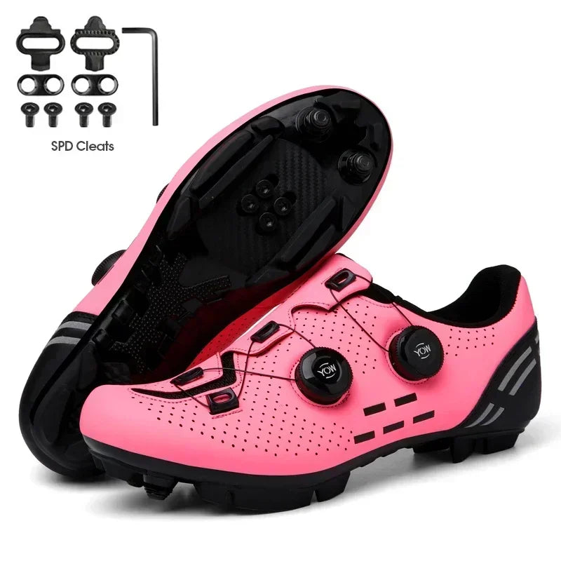  Cycling shoes with Cleats Men and women  pink 