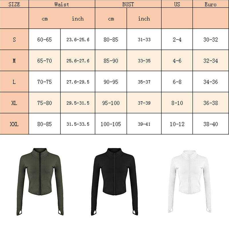 Aiithuug Full Zip-up Yoga Top Workout Running Jackets with Thumb Holes for women