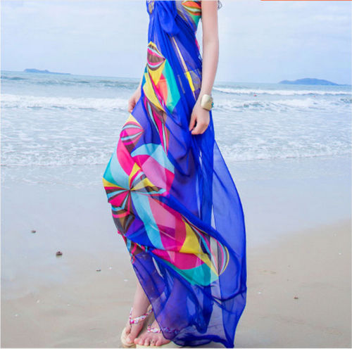 Pareo Scarf Women Beach Sarongs Beach Cover Up Summer Chiffon Scarves Geometrical Design Plus Size Towel Ladies Summer Beachwear