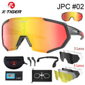 X-TIGER Polarized Lens Cycling Glasses 3 or 5 lens Photochromic Sunglasses Bicycle Goggles