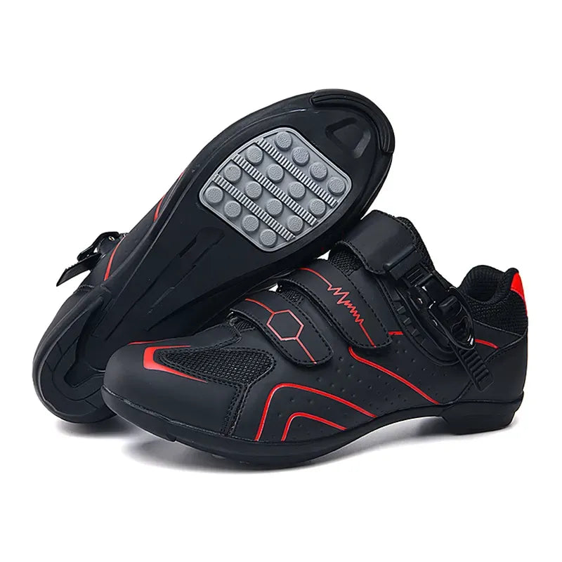 Flat Cycling Shoes  Non-slip Rubber Cleatless cycling shoes for Men and Women black