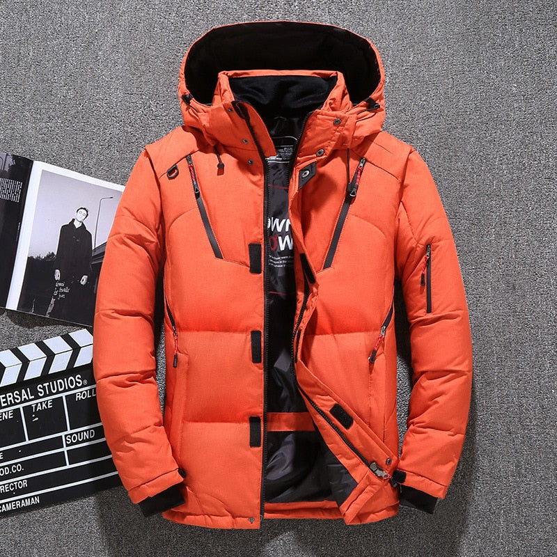 Acheter 1pc-orange-jacket Thermal Ski Suit for Men Windproof Skiing Jacket and Bibs Pants Set for Men