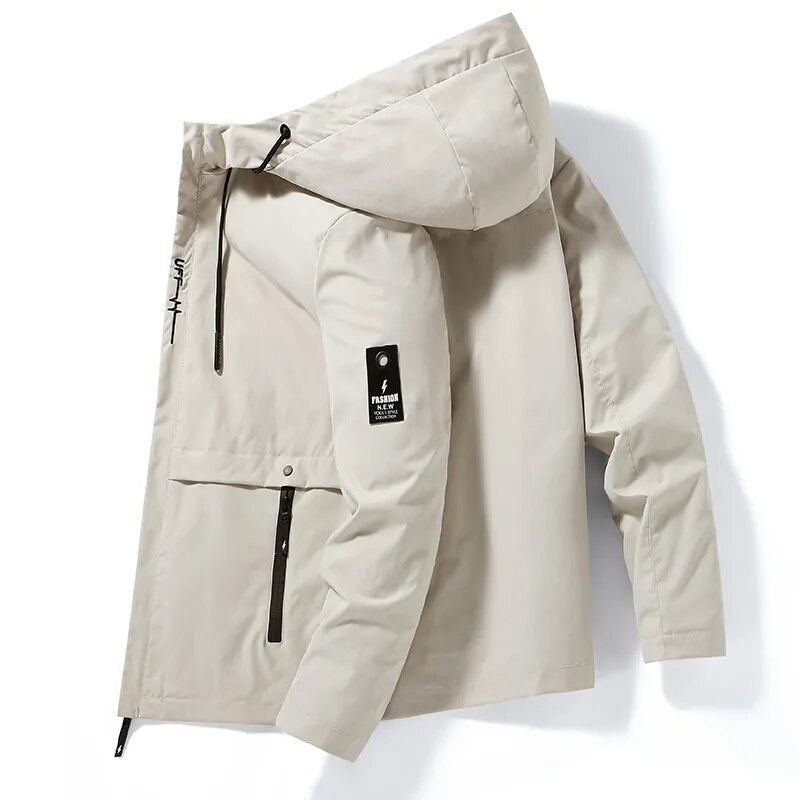 Fleece thickened windproof Hooded Jacket For Outdoor Activities