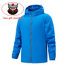 Hiking Windbreaker  Waterproof Jacket Reflective Coat for Men and Women blue