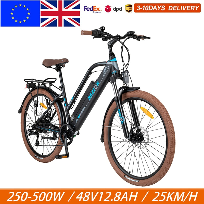 EU UK M2 26 INCH ELECTRIC CITY BIKE CE STANDARD 250W 500W 48V12.5AH PADEL ASSIST BICYCLE LADY BIKE-1
