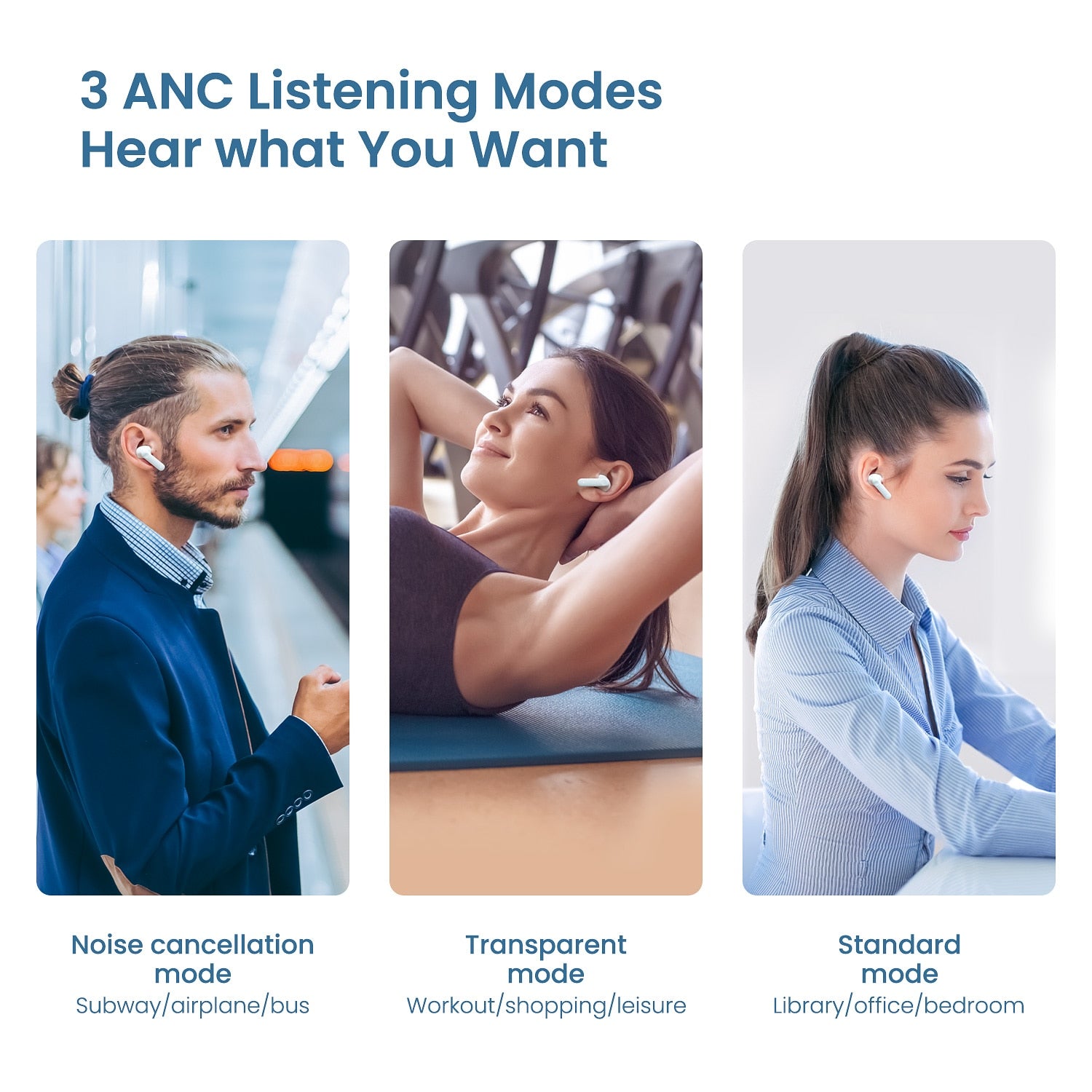 HAYLOU Mori Pods ANC Bluetooth with Touch Control Sport Earbuds