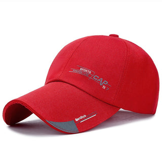 Compra red Mens Hat For Fish Outdoor Classic Line Baseball Cap Sports Cap Solid Color Sun Hat Baseball Cap Spring Summer Snapback Hat