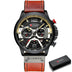 CURREN Sport Military style Leather Wrist Watch for Men 