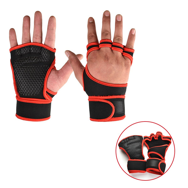 1 Pair Weightlifting ring finger fit Training Gloves for Men & Women