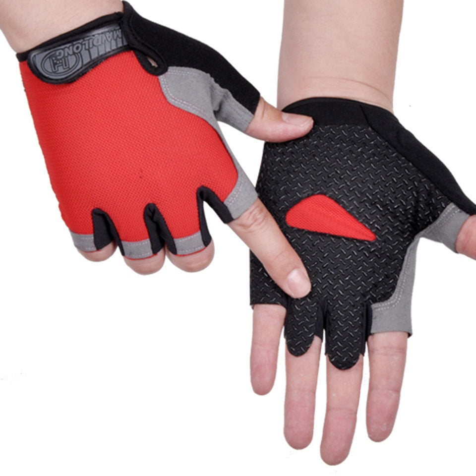 Anti-slip Anti-sweat Men & Women Half Finger Gloves