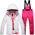 Thermal Ski Jacket & Pants Set Windproof Waterproof Snowboarding Jacket or set for women pink 