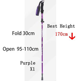 5-Section Outdoor Fold Trekking Pole Camping Portable Walking & Hiking Stick, Decathlon, JD Sports, Sports Direc