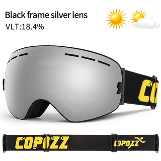 Compra silver-goggles-only COPOZZ Professional Ski Goggles with Double Layers Anti-fog UV400
