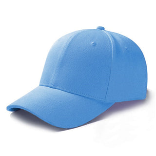 Buy light-blue-1 Plain and Mesh  Adjustable Snapback Baseball Cap
