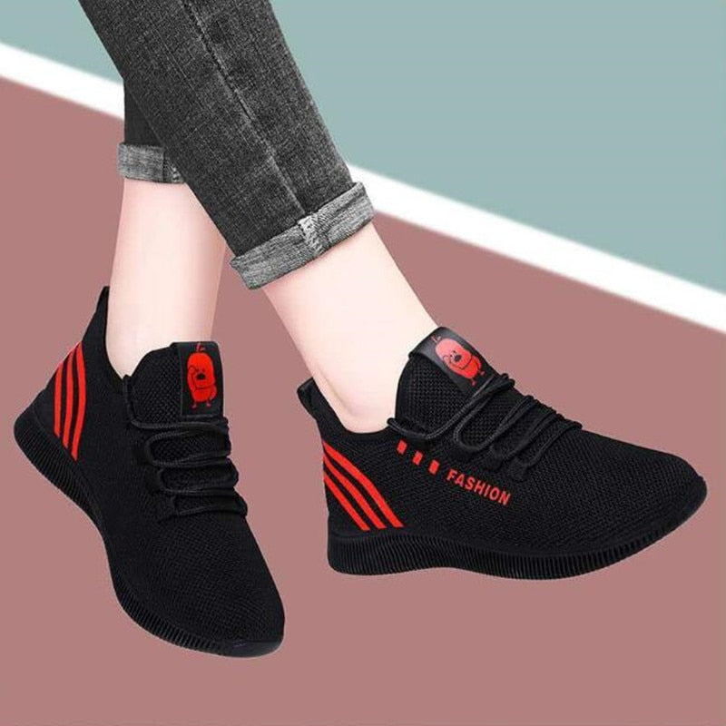 Breathable Mesh Platform Trainers for Woman 
