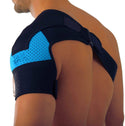 Adjustable shoulder support brace for left and right shoulder with velcro adjuster