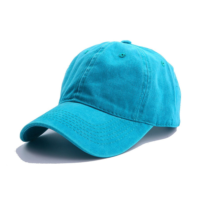 Acheter acid-blue-cap Solid Vintage Visor Cotton baseball Cap