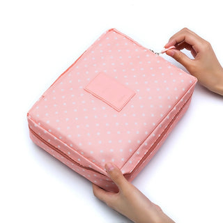 Buy pink-point Multifunction Gym Waterproof  Cosmetic Bag for Women