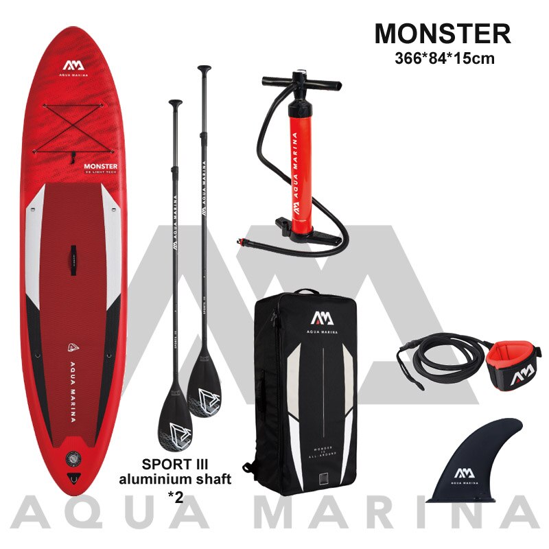 AQUA MARINA 12ft Stand Up inflatable paddle board MONSTER P 84 x 15cm