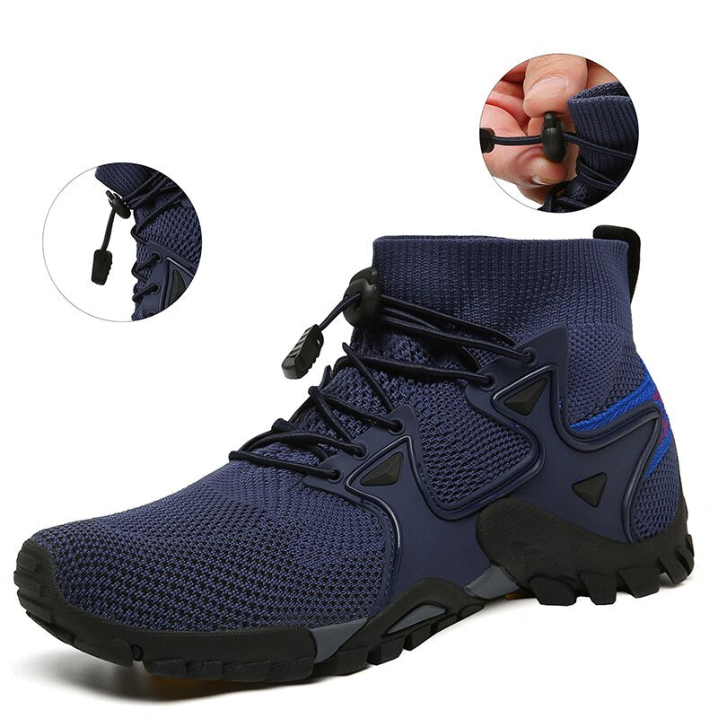 High Ankle Air Mesh Breathable Lace Up Running Shoes for long distance Marathons