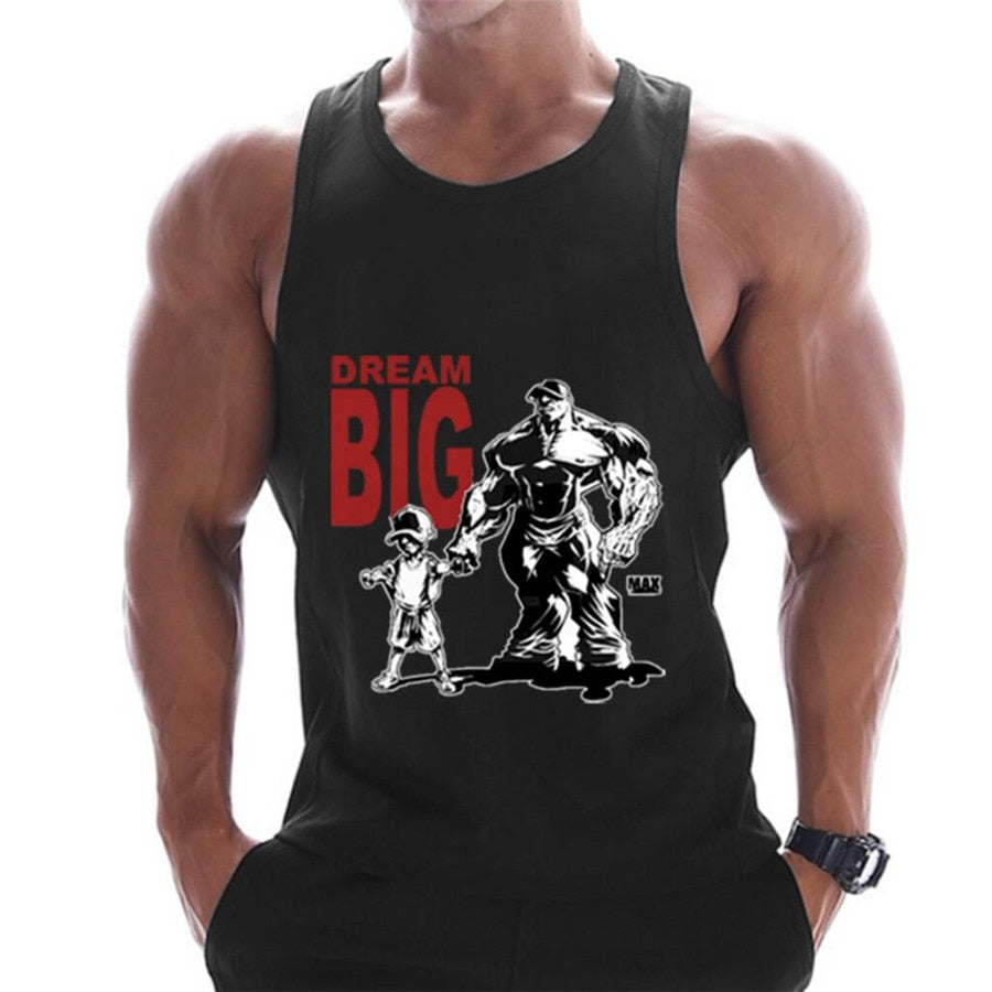 Acheter c13 Gym-inspired Printed Bodybuilding and fitness cotton Tank Top for Men