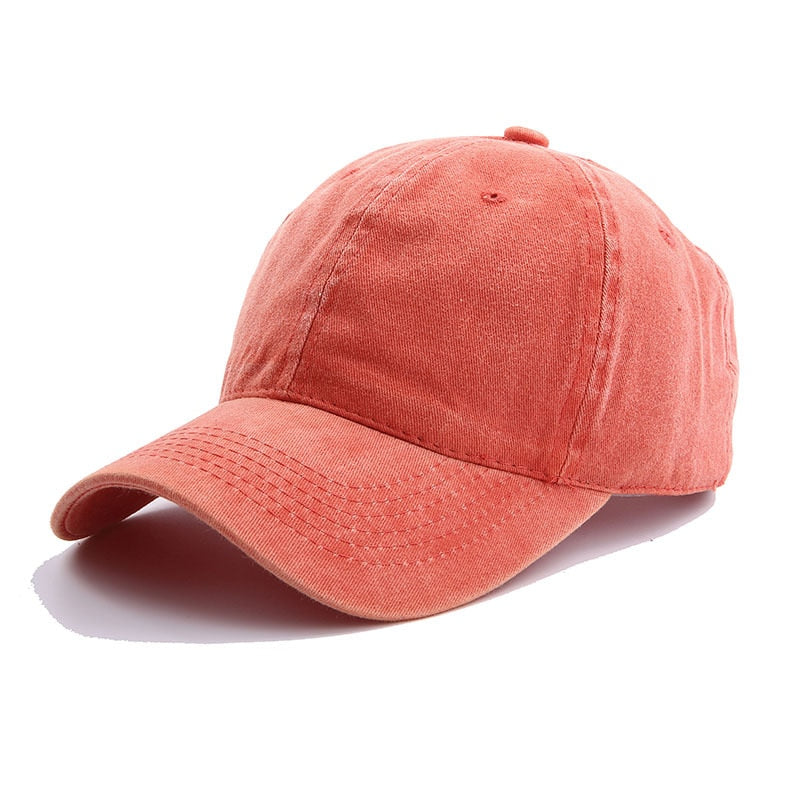 Acheter orange-cap Solid Vintage Visor Cotton baseball Cap