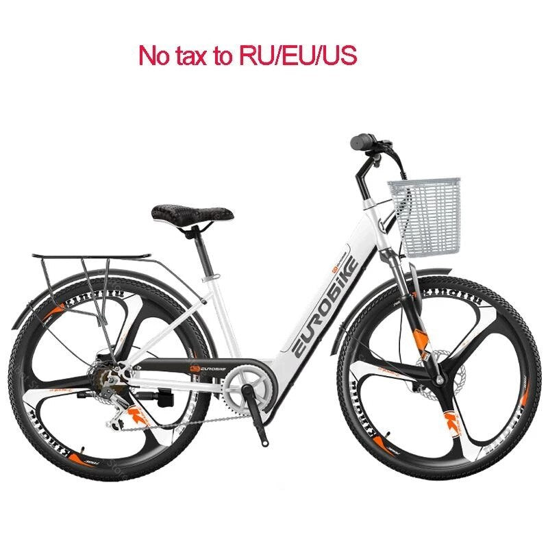 26 Inch Electric Carbon Bike Two Wheels Electric Bicycles 250W 36V Smart Eletric Bicycle For Adults With Double Brakes System