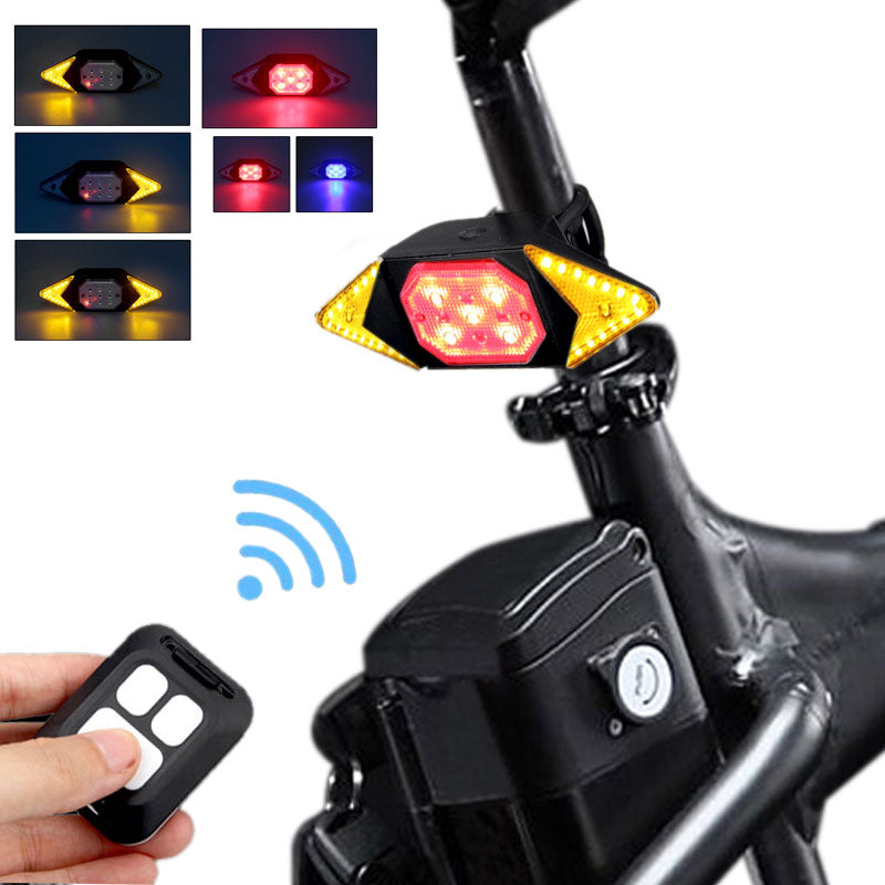 Smart Bike Light Wireless Remote Control Cycling Turning Signal Taillight 
