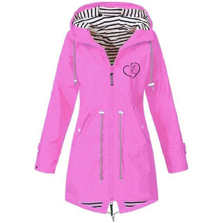 Compra rose-red Women Jacket Coat  Outdoor Hiking Clothes  Waterproof Windproof Transition Raincoat Woman Hooded Top Clothes  Female Fashion