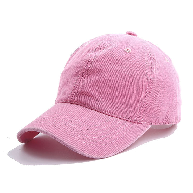 Acheter pink-cap Solid Vintage Visor Cotton baseball Cap