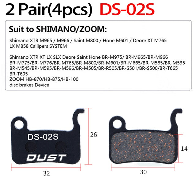 2 Pair (4pcs) MTB Bicycle Hydraulic Disc Ceramics Brake Pads For b01