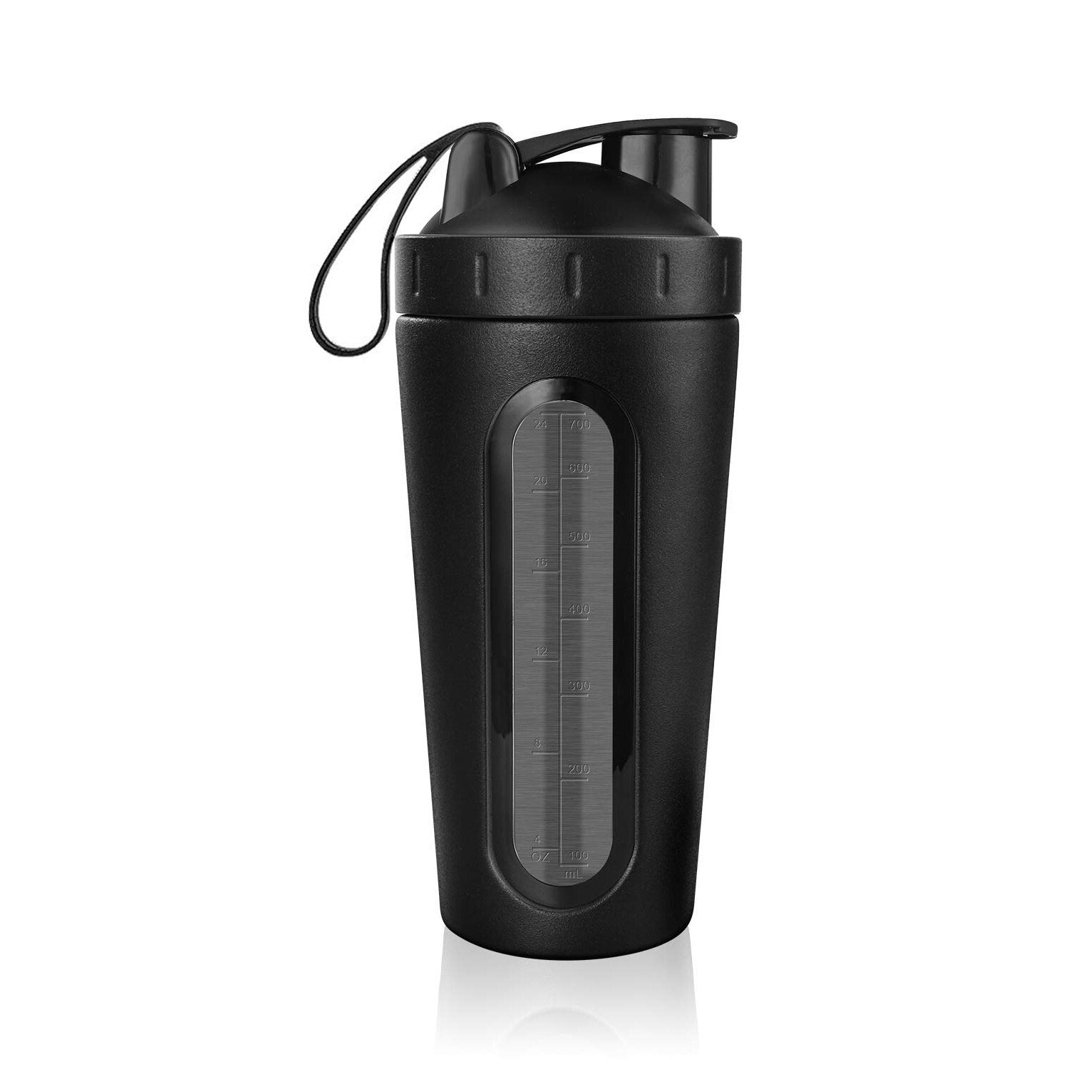 Leak Proof 700ml/28OZ Stainless Steel Protein Shaker and water Bottle with mixer