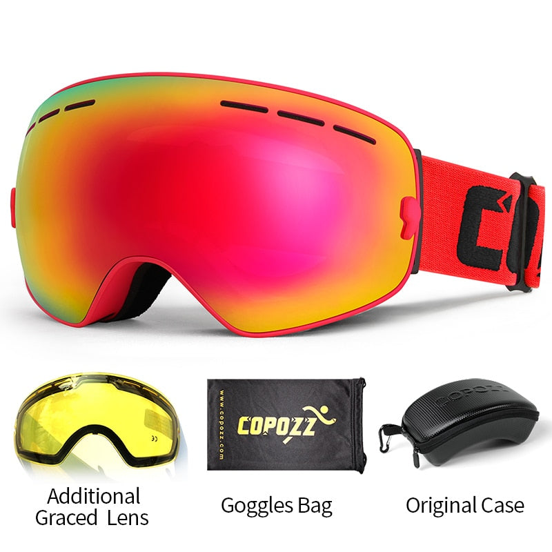 COPOZZ Professional Ski Goggles with Double Layers Anti-fog UV400-21