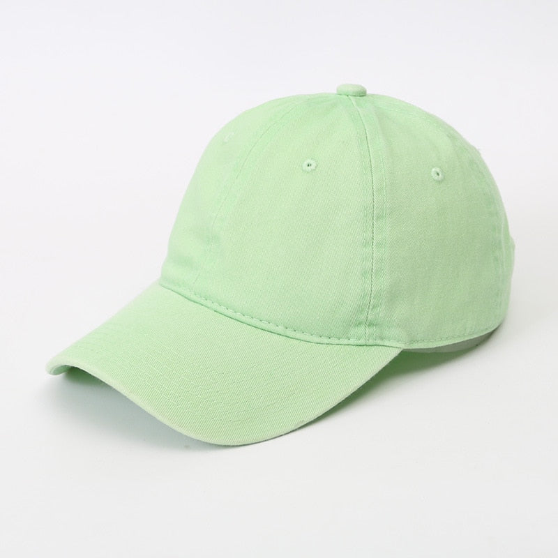 Acheter light-green-cap Solid Vintage Visor Cotton baseball Cap