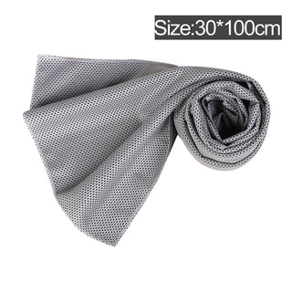 Buy grey-3 Microfiber Towel Quick-Dry Summer Thin Travel Breathable Beach Towel Outdoor Sports Running Yoga Gym Camping Cooling Scarf