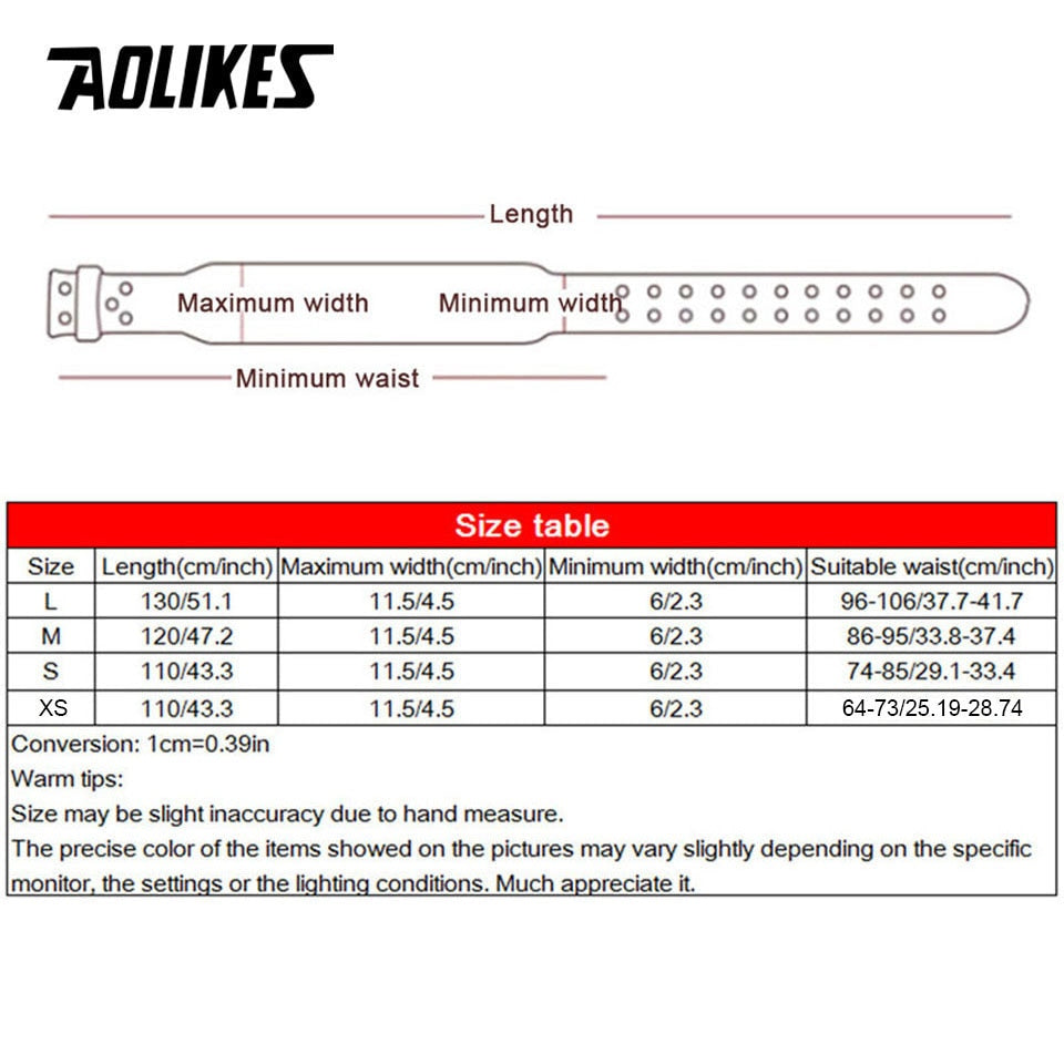 AOLIKES Weightlifting Belt in various colours 