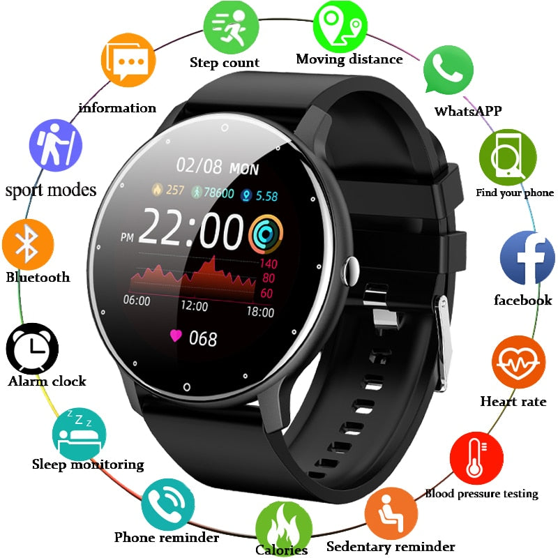 Smartwatch real-time activity tracker & heart rate monitor