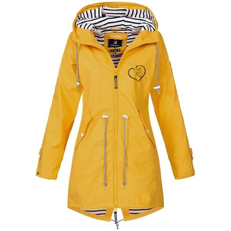 Buy yellow Women Jacket Coat  Outdoor Hiking Clothes  Waterproof Windproof Transition Raincoat Woman Hooded Top Clothes  Female Fashion