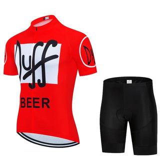 DUFF BEER Men's Cycling Set Team Cycling Jersey & Short Bib set