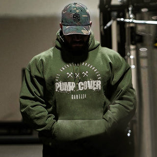 Compra green Long Sleeve Bodybuilding Pullover Hoodie