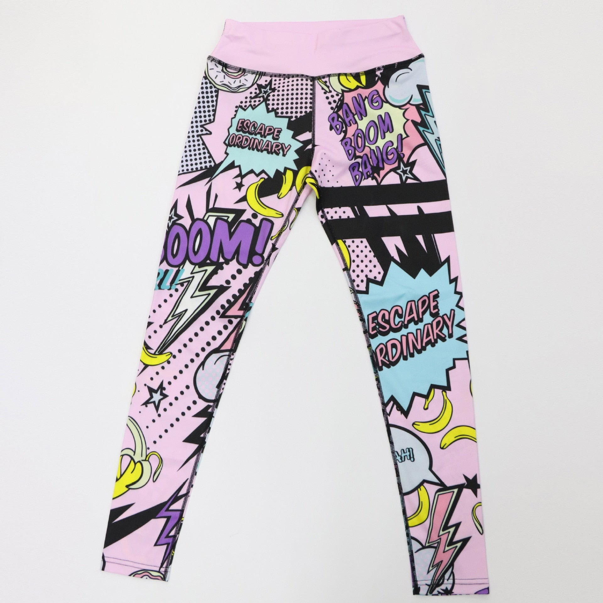 Acheter pink2-pants Women 2pc Suit Print Cartoon Banana Boom for Running &amp; Yoga