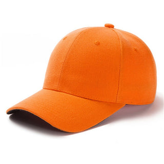 Buy orange-2 Plain and Mesh  Adjustable Snapback Baseball Cap