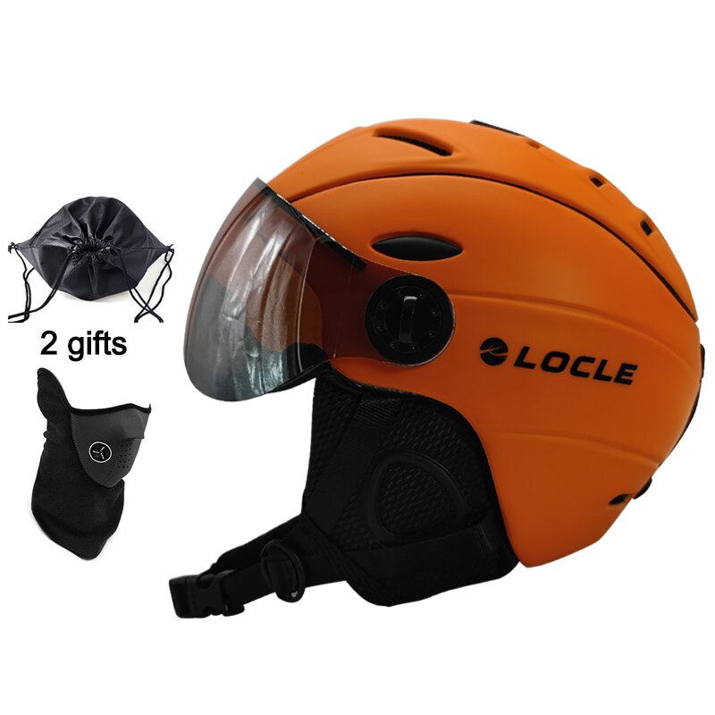 LOCLE CE Certification Glasses Ski Helmet In-mold Skiing Helmet Goggle