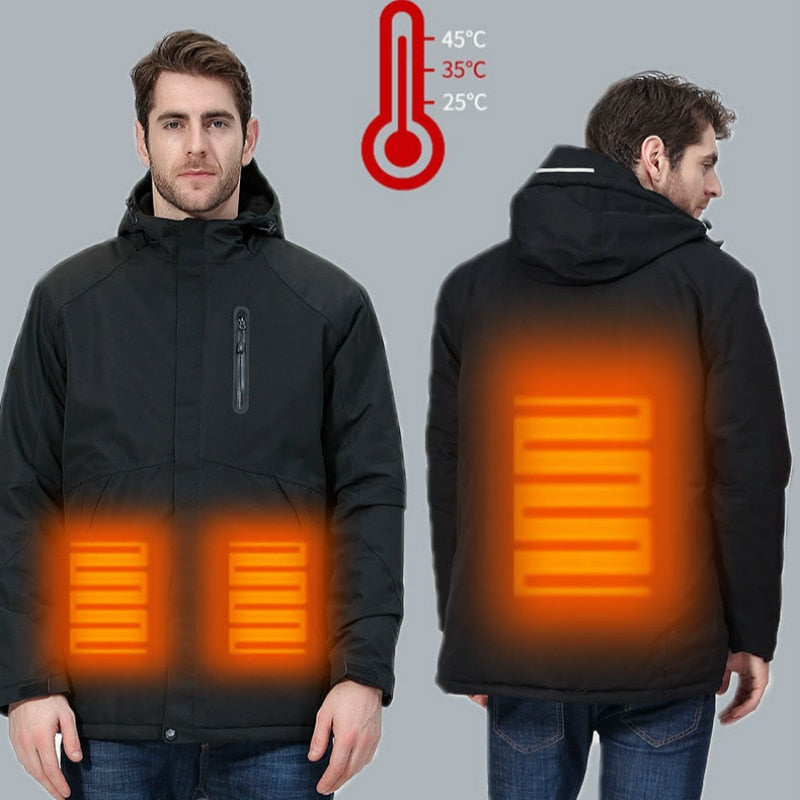  USB Heated Waterproof Jacket for Men Women
