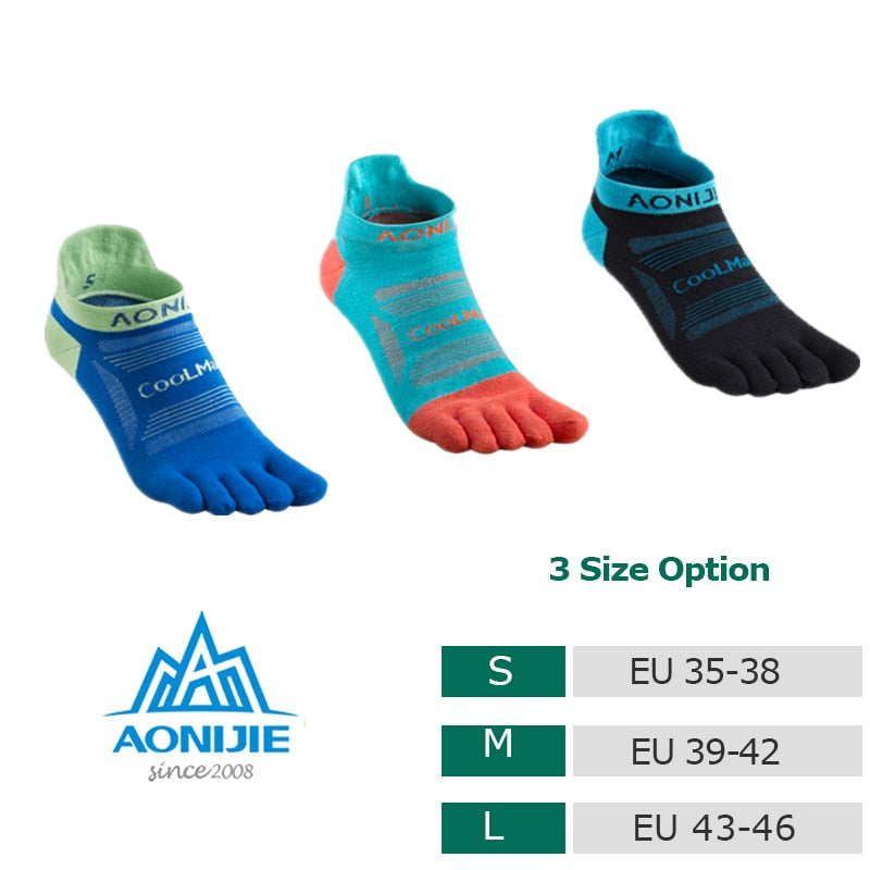 3 Pairs of Toe Socks for Running Lightweight No-show Five toes for Sock Men & Women-1