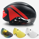 Aero tt time trial cycling helmet | cycling helmet with goggles
